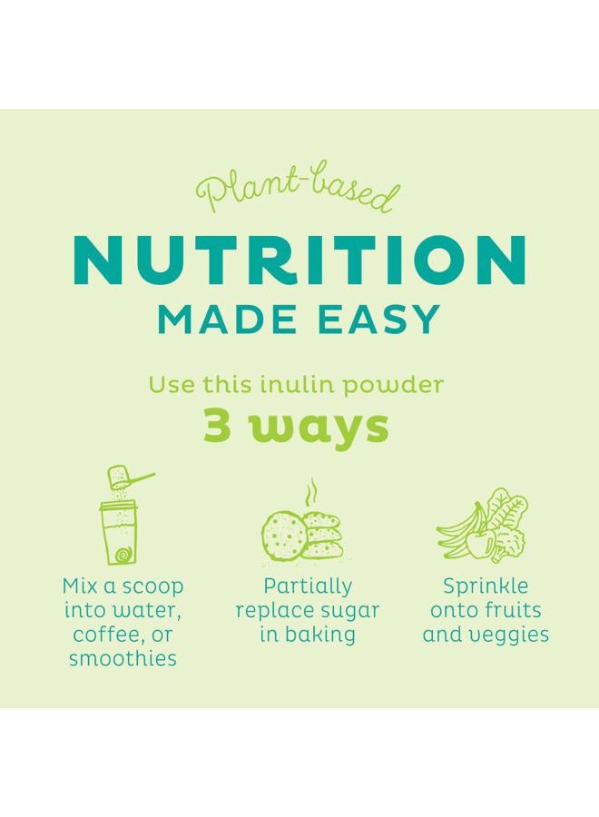 KOS Organic Inulin Powder, Unflavored & Unsweetened Superfood - Vegan Inulin for Prebiotic Intestinal Support, Digestive Health Promoting - USDA Certified, Non-GMO, Soy & Gluten-Free, 112 Servings Bag - Image 5