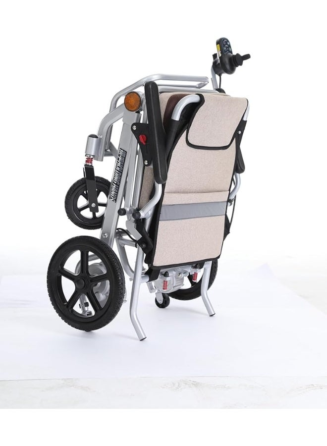Cool Baby Ultra-light (only 16kg) portable transport travel wheelchair Foldable transport wheelchair for adults and seniors Supports 100kg Lightweight magnesium alloy elderly wheelchair - Image 4
