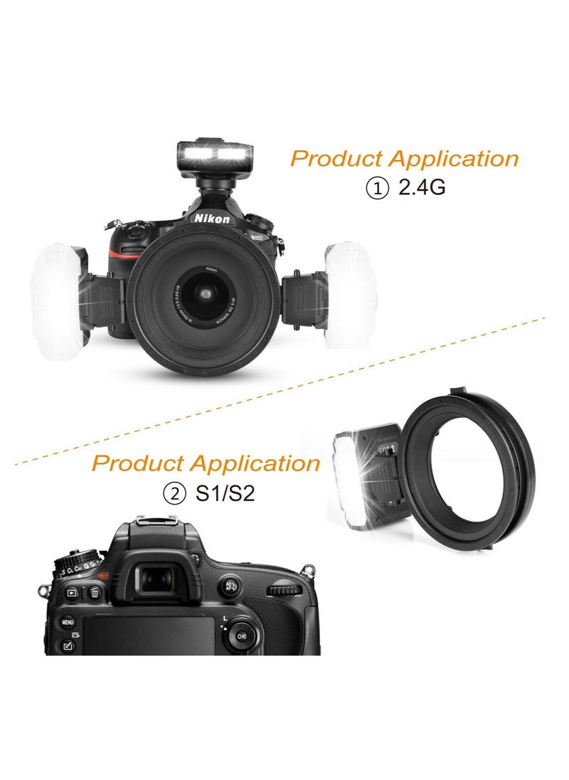 Meike - Meike MK-MT24 2.4G Wireless Close-Up Speedlight Macro Twin Lite Flash for Canon EF-Mount - Image 1