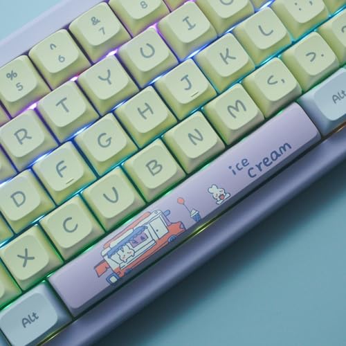 Cmokifuly Ice Cream Keycaps XDA Profile Custom Cute Keys for Mechanical Keyboard,133 Keys Keycaps Set PBT Dye Sublimation Keycaps (Purple Ice Cream) - Image 5