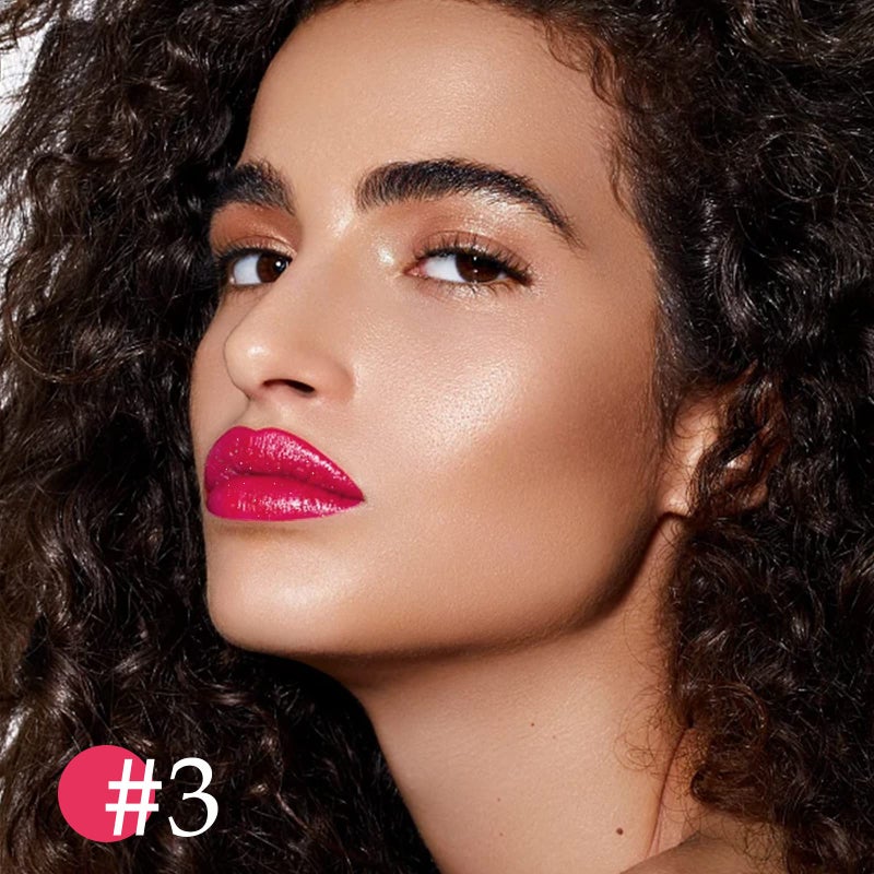 Boobeen Glitter Lipstick Hydrating Lip Balm Sparkling Shine Lip Color Nonstick Highly Pigmented Formula Gives Metallic Finish Lip Makeup for Women and Girls - Image 2