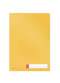 LEITZ Leitz A4 Privacy Folder, 40 Sheet Capacity, Pack of 3, Cosy Range, Warm Yellow, 4708  - Image 1