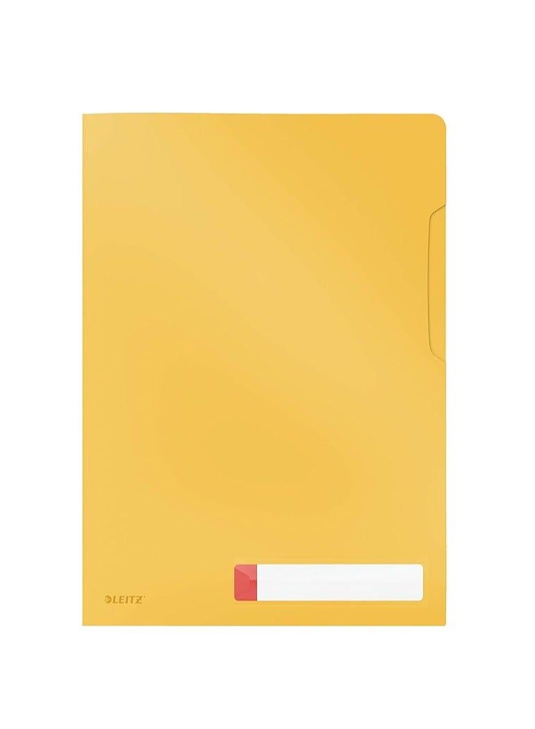 Leitz A4 Privacy Folder, 40 Sheet Capacity, Pack of 3, Cosy Range, Warm Yellow, 4708 - Image 1