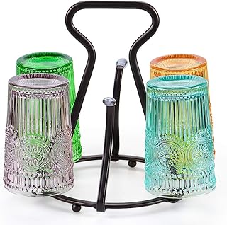 Skelang Skelang Cup Drying Rack, Cup Drying Stand 6 Silicone Protective Hooks, Metal Cup Mug Organizer, Countertop Cup Holder  - Image 1