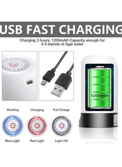 Generic Electric Automatic Portable Water Pump with USB Charging, Easy to Carry for 5-Gallon Water Bottles, for Home, Kitchen, Camping, Garage, Workshop, with Rechargeable Batteries and Bottled Drinking Water Distribution, Comes in Random Multi-Color  - Image 2