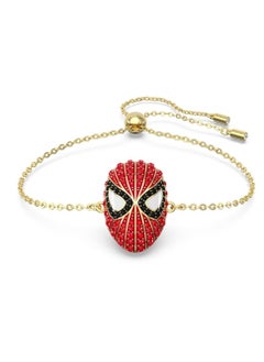 Marvel Spider-Man Red Crystal Bracelet Gold Tone Plated
