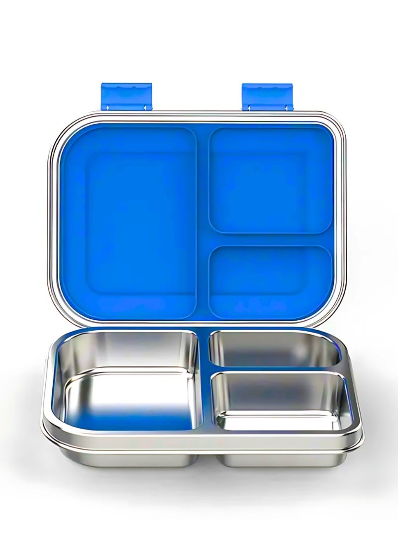 Generic Stainless Steel Bento Lunch box for kids & Adults, Insulated Stainless Steel Lunch box 3 Compartments for hot & cold meals, BPA-free, Leak-Proof  - Image 1