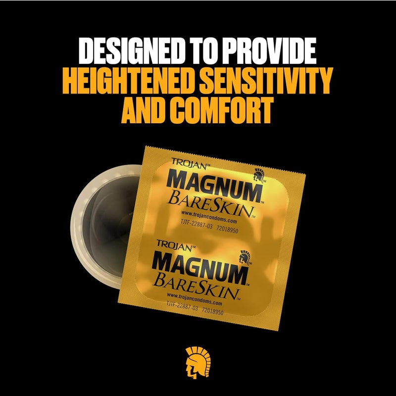 Trojan Magnum BareSkin Extra Thin Lubricated Condoms, 10 Count - Image 3