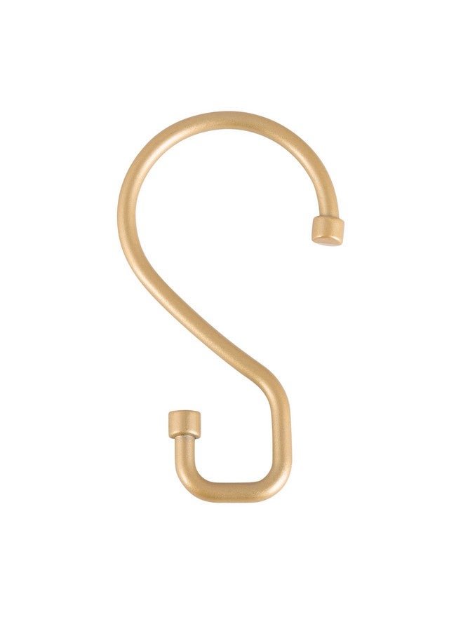 Bath Bliss Bath Bliss 12 Pack S-Hook Shower Curtain Rings | Bathroom | Metal S Shaped Hooks | Easy Glide | Easy to Install | Hang Mugs, Pans, Towels | Satin Gold  - Image 3
