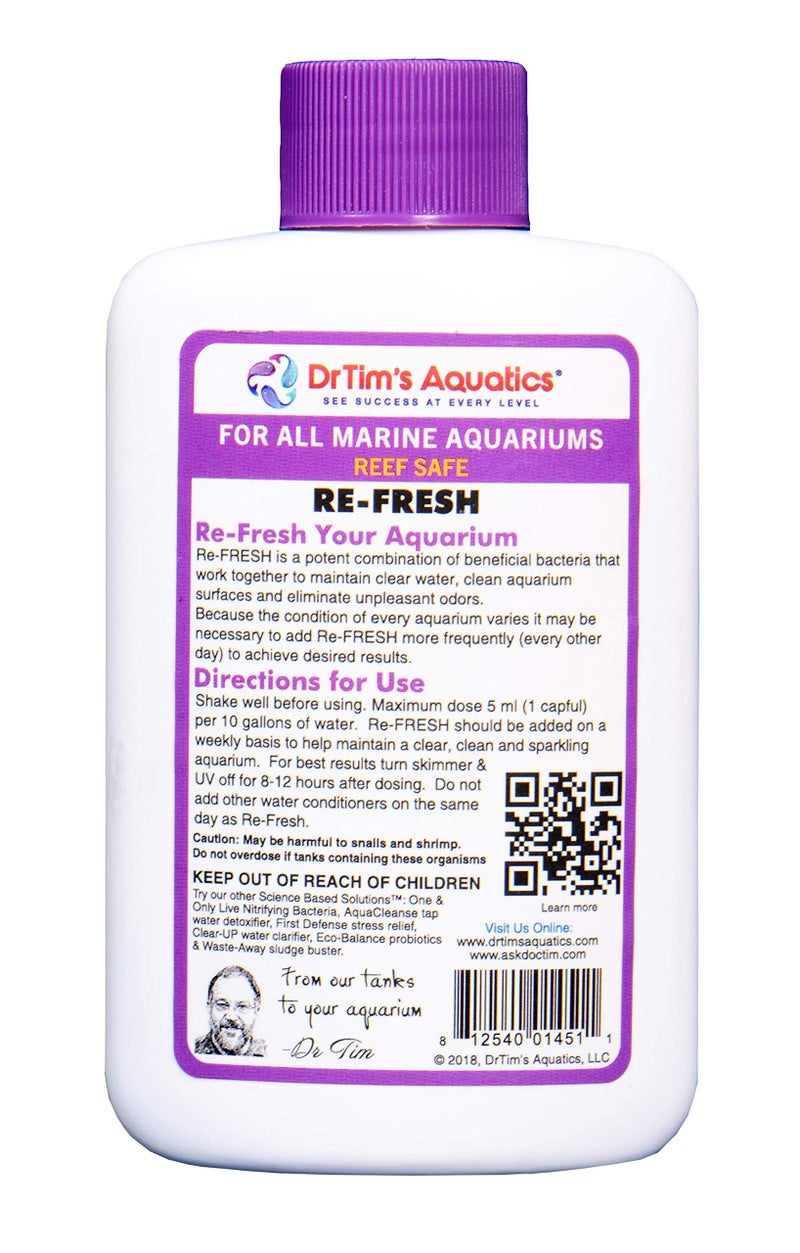 DrTim's Aquatics DrTimâ€™s Aquatics Reef, Nano and Sea Horse Aquaria RE-Fresh for Natural Fresh Sparkling Water â€“ For Fish Tanks, Aquariums â€“ Reduces Organics, Preserves Clean Waters, Odor Free â€“ 100% Natural â€“ 4 Oz. - Image 2