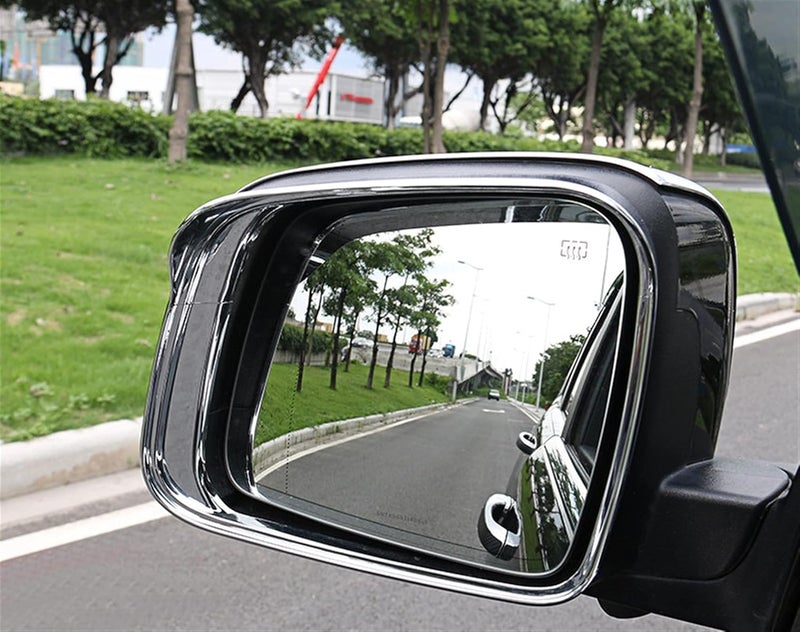DEMULAX 2PCS ABS Chromed Rearview Mirror Eyebrow Shield Cover Trim - Image 5