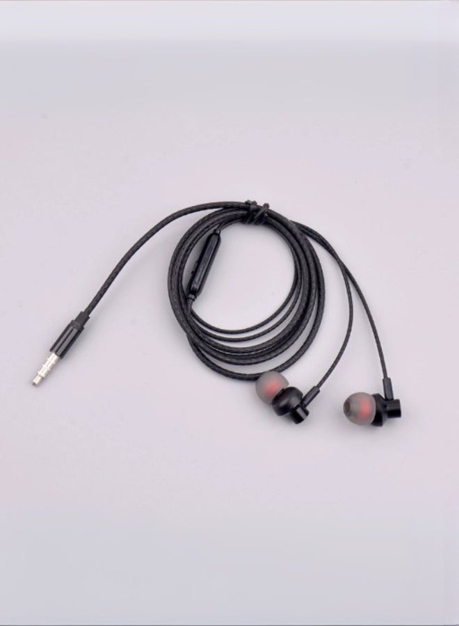 A01 In-Ear Metal Heavy Bass Earbuds Android 3.5 Line Control Call And Music Earphones With Microphone - Red  - Image 4