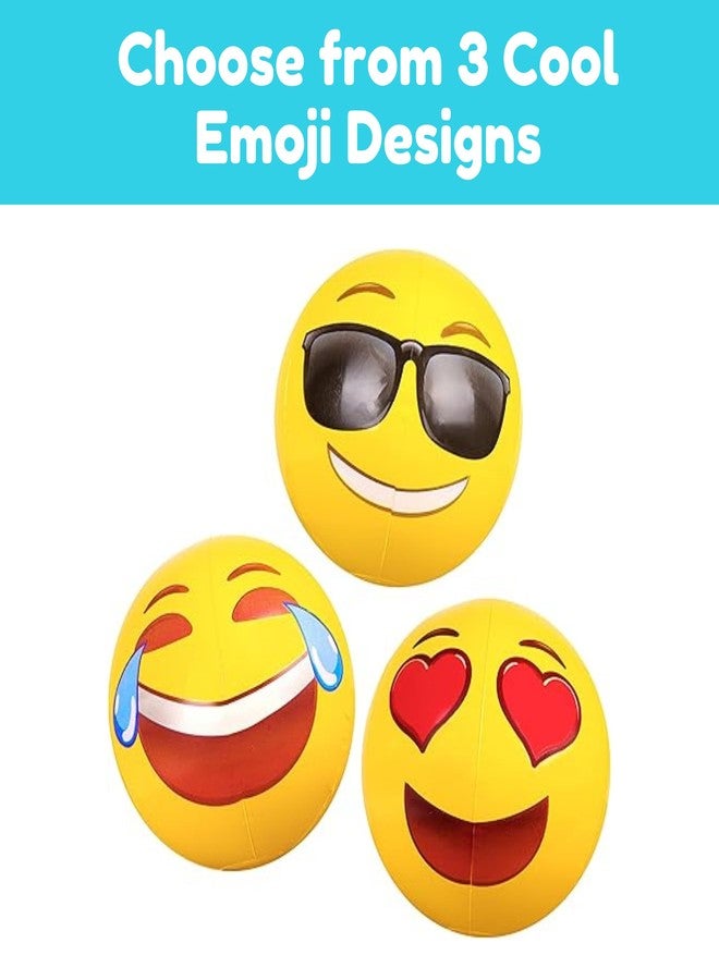 Coconut Float Emoji Beach Ball 12 Pack - 18 Inch Inflatable Beach Balls - Great for Summer Parties & Swim Events - Image 5