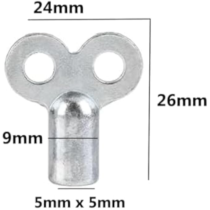 RADIATOR KEY MANUAL RADIATOR BLEED VALVE 1/2" BSP BLEED VALVE AND END CAP PACK - Image 2