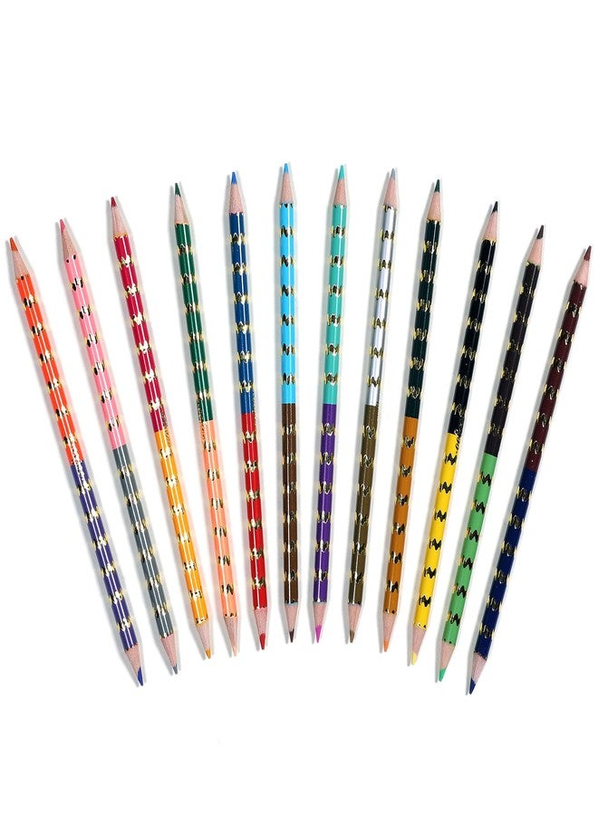 eeBoo Shark 12 Double Sided Colored Pencils, 24 Colors - Image 2
