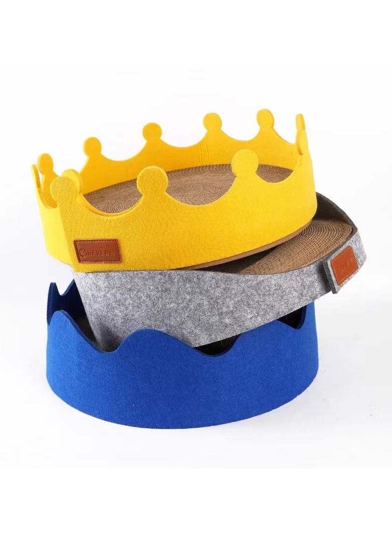 TaoTaoPet Cat Scratcher Cardboard, Crown Stylish Scratching Pads for Cats(Grey) - Image 2