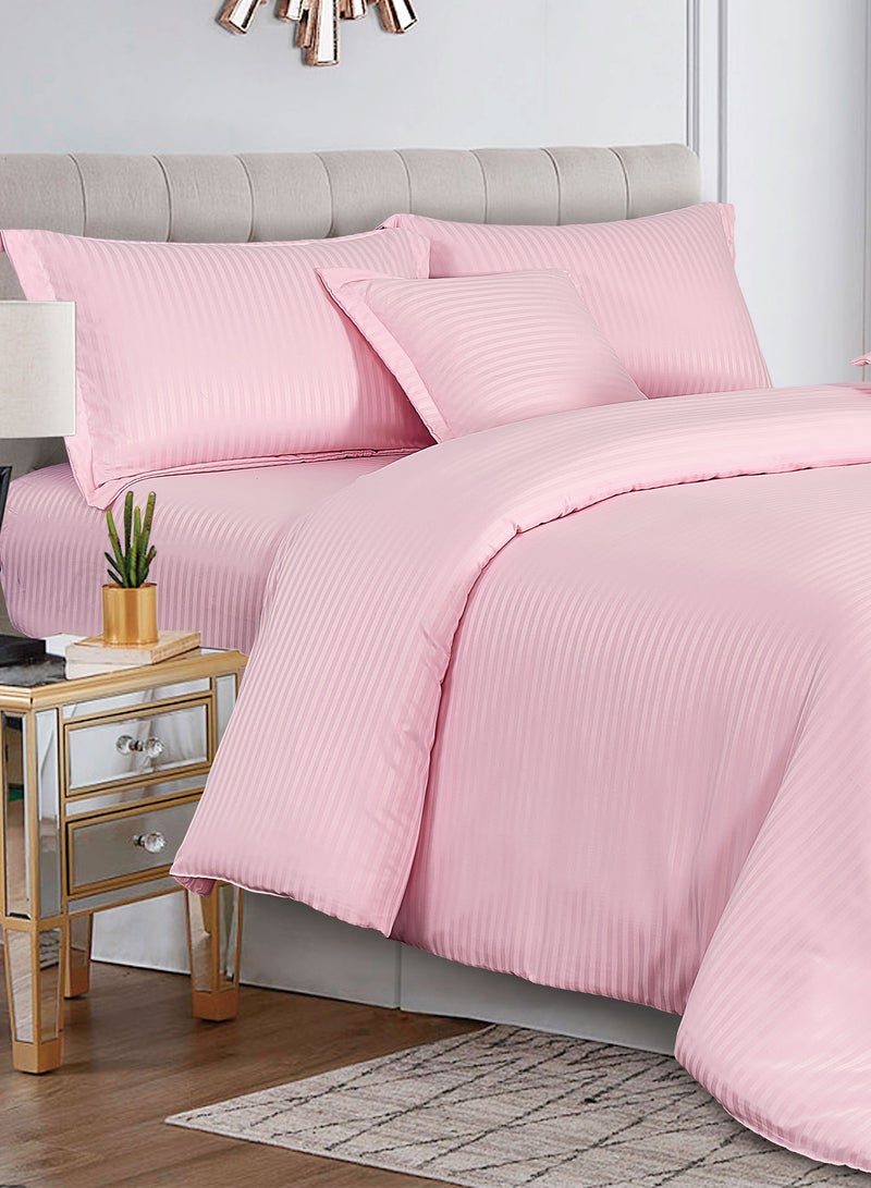 Sleep night Hotel Stripe Comforter Set with Polyester Filling Soft and Lightweight Suitable for All Season - Image 1