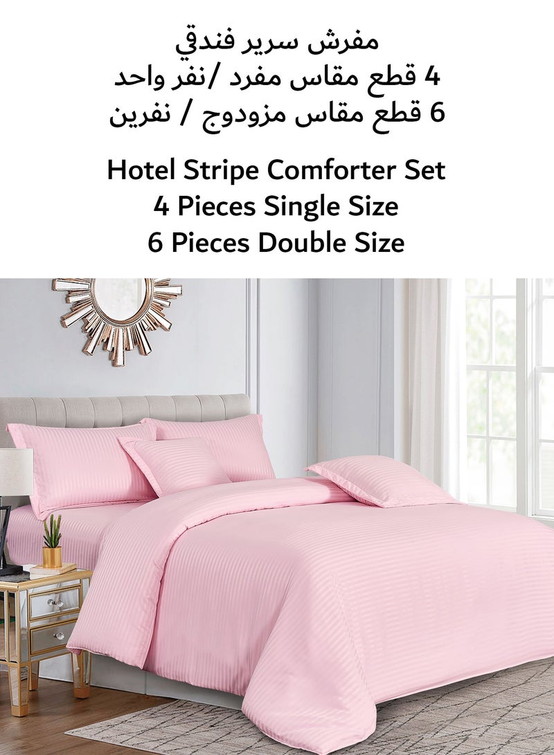 Sleep night Hotel Stripe Comforter Set with Polyester Filling Soft and Lightweight Suitable for All Season - Image 3