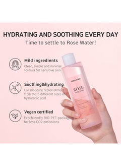 Mamonde Mamonde Rose Water Vegan Toner for Face - Vegan Korean Toner, 90.97% Pure Rose Water Toner, Organic Certified, Soothing and Hydrating, Alcohol-Free, Korean Skin Care, 8.45 Fl Oz  - Image 2