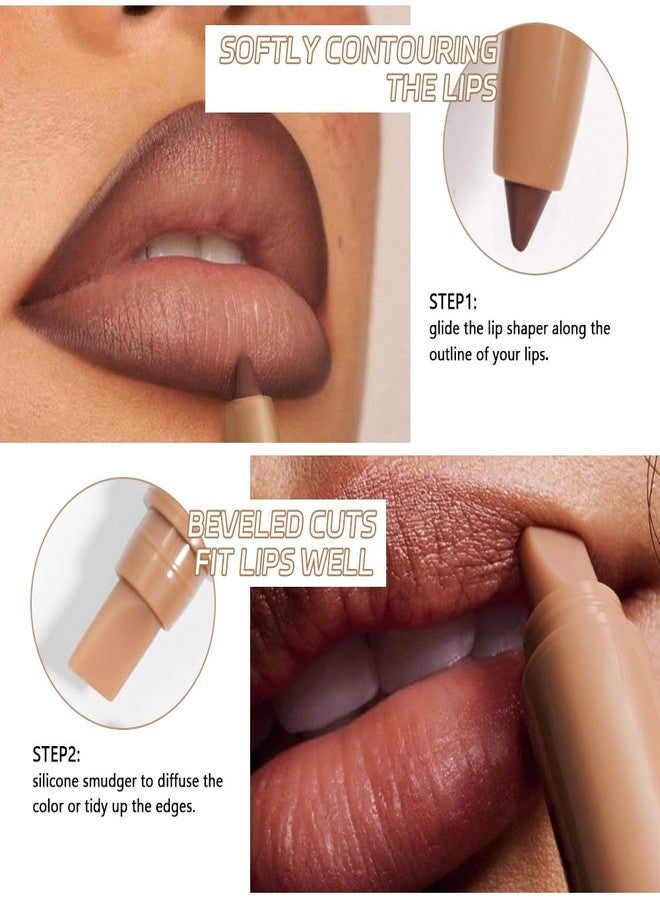 Hxssll Matte Lip Liner Pencil, Long-Lasting Creamy Formula with Silicone Smudger, Waterproof Non-Staining Crayon for Lip Contouring, Plump Define Sculpting 06# - Image 4