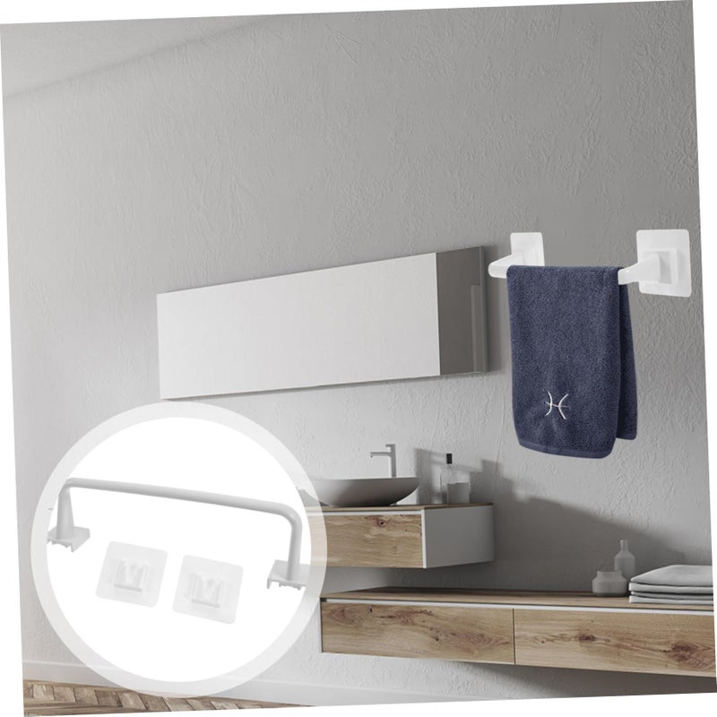 Self Adhesive Towel Rack Rod Wall Mounted Holder No Drill Space Saving for Bathroom Kitchen - Image 5