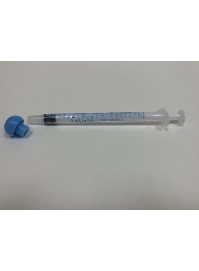 Easy Glide 1ml 1cc Oral Syringe, Luer Slip, Caps Included, Great for Oral Medicine and Home Care, 10 Count - Image 2