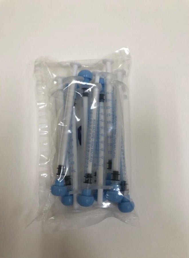 Easy Glide 1ml 1cc Oral Syringe, Luer Slip, Caps Included, Great for Oral Medicine and Home Care, 10 Count - Image 1