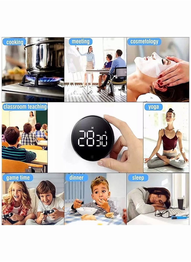 Generic - Magnetic Rotary Timer Kitchen Timer Countdown Timer Suitable for Kitchen Cooking Teaching Exercise Study - Image 1
