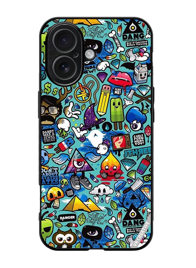 Protective Case Cover For Apple iPhone 17 Coooloie Design Multicolour