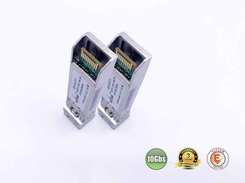 Elfcam ® - 2 Pack 10Gb SFP+ Transceiver Module, 10GBase-LR SFP+ Module 1310nm, LC/UPC Duplex Singlemode Connector (OS2), DDM10KM - Image 3