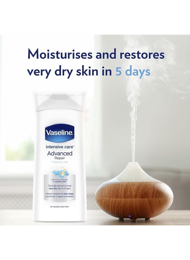 Vaseline لوشن الجسم للعناية المكثفة والإصلاح المتقدم خالي من العطر 400 مل - Image 2