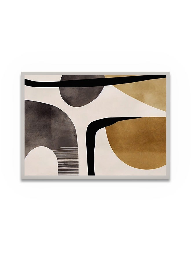 ماركتنا لوحة جدارية قماشية فنية لتزيين الحائط بتصميم الفن البوهيمي مع برواز فضي مجوف مقاس 120x80سم قطعة واحدة - Image 2