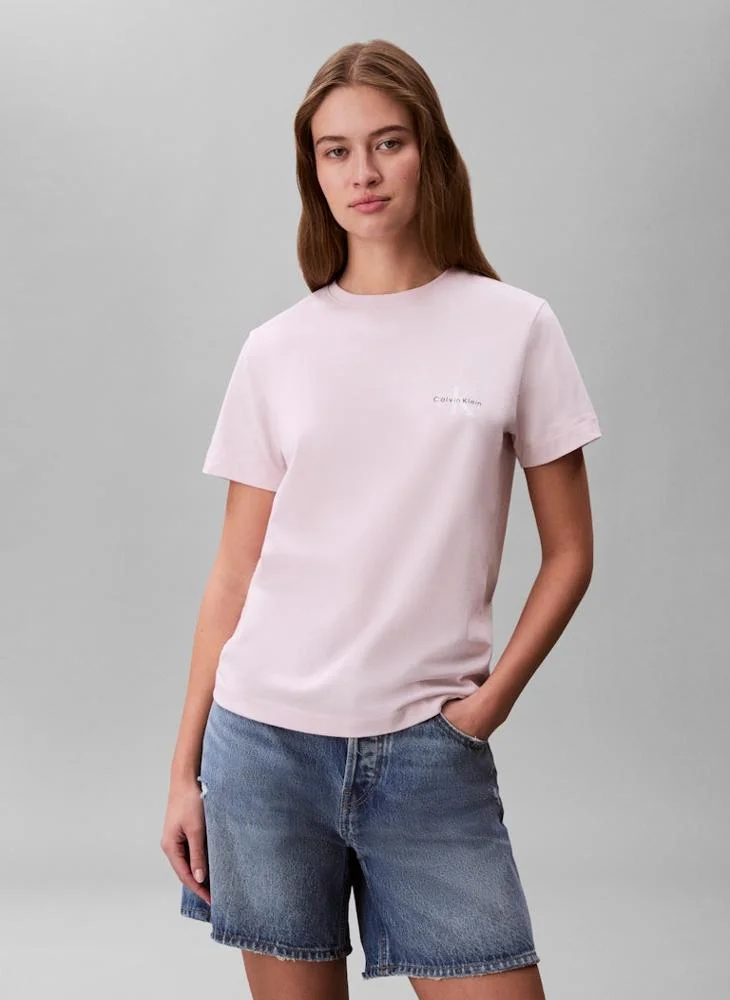 Calvin Klein Jeans  Casual Monologo Cn 2 Pack T-Shirt for Women | Best Price UAE