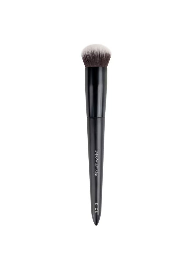brushworks No. 2 Buffing Foundation Brush - Image 1