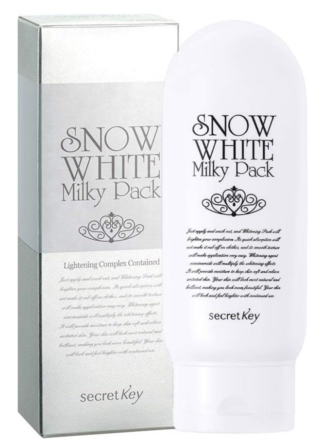 Secret Key Snow White Milky Pack | Instant Brightening & Natural Skin Glow | With Niacinamide Korean Skin Care 200ml  - Image 1