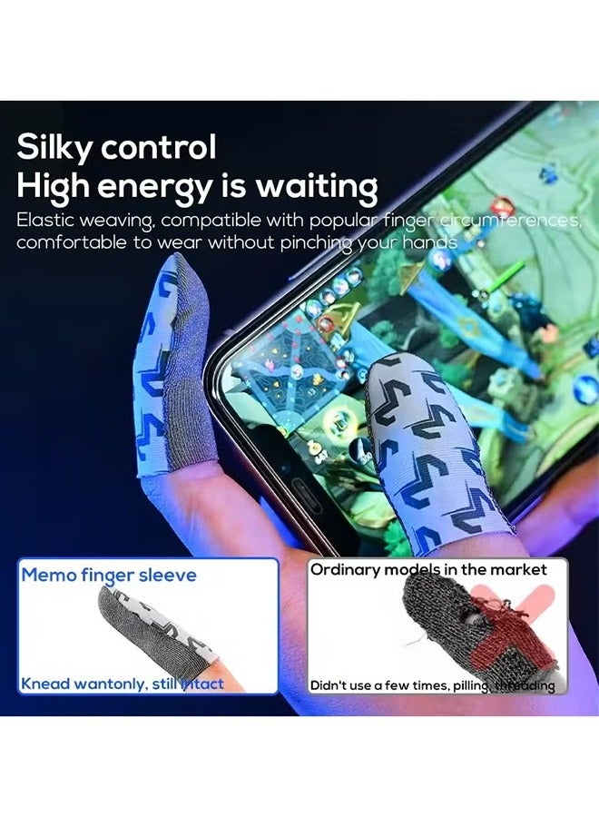 Memo 1 Pair FS02 Sweatproof Gaming Finger Gloves, Ultra Thin and Super Breathable, Anti-Slip Touch Screen Finger Cover, E-Sports Gaming Artifact  - Image 4