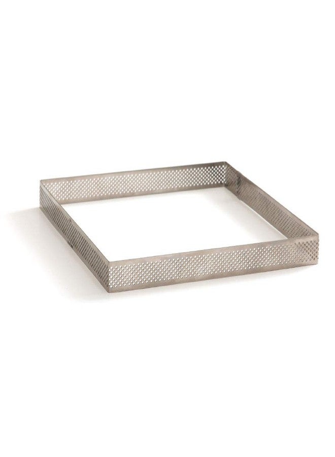 Decora Stainless Steel Perforated Square Shape cm 7 X 7 X 3.5 H - Image 1