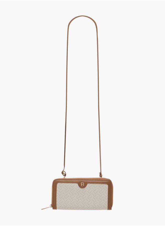 Flora Bella By Shoexpress Womens Textured Monogram Wallet With Zipper  - Image 2