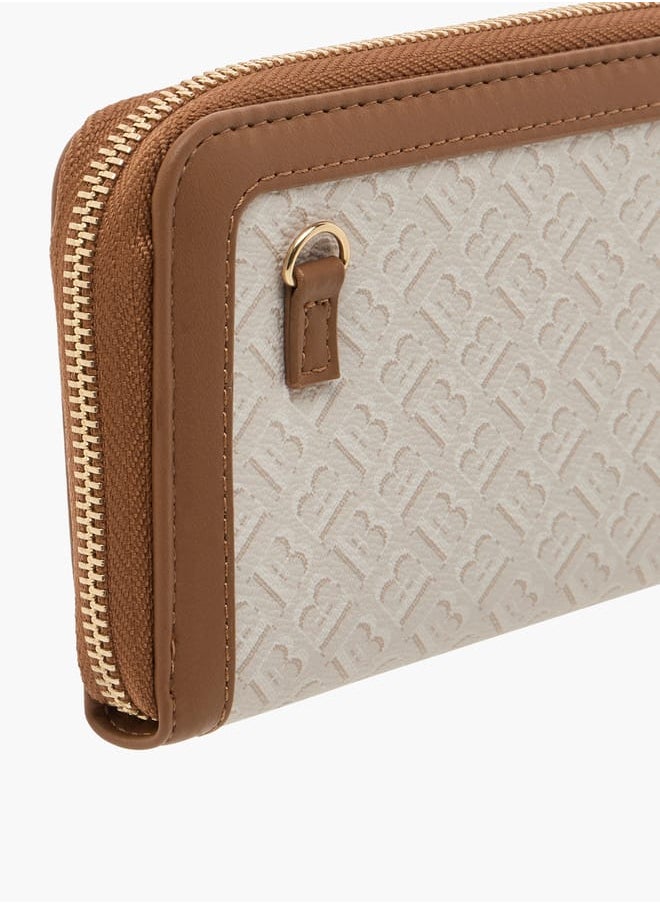 Flora Bella By Shoexpress Womens Textured Monogram Wallet With Zipper  - Image 5