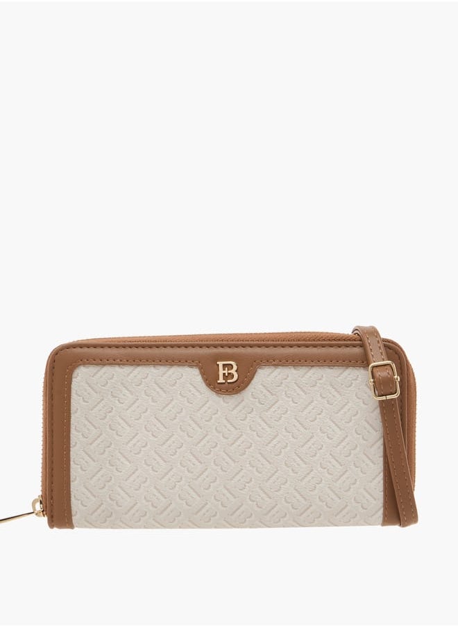 Flora Bella By Shoexpress Womens Textured Monogram Wallet With Zipper  - Image 1