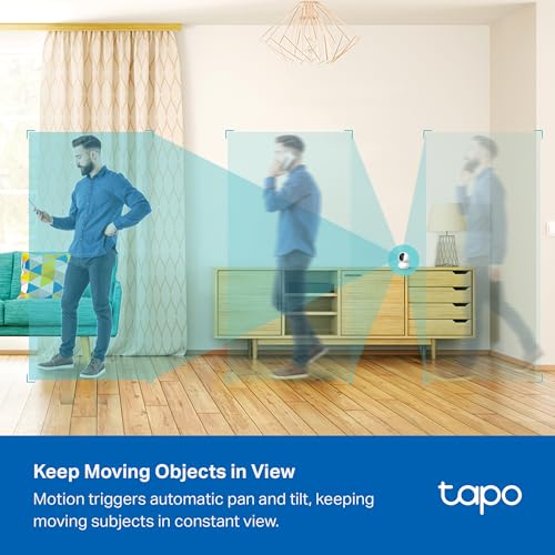 Tapo 3K 5MP Indoor Security Camera for Baby Monitor, Pet Camera w/Smart Motion Tracking, 360° Pan/Tilt, IR Night Vision for Home Security, Works w/Alexa & Google, RoomCam 3K 360° - Image 4