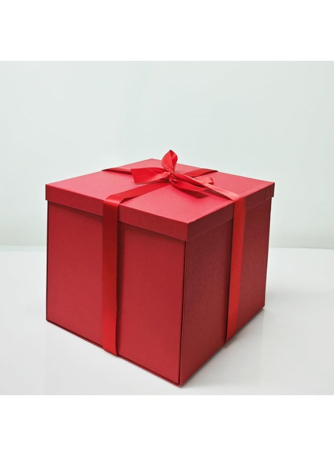 CUNUUDOOL Large Gift Boxes 30x30x25.5cm,Red Gift Boxes For Presents,Birthday Box,For Packaging,Valentine's Day,Mother's Day, Anniversaries,Family Or Business. - Image 3
