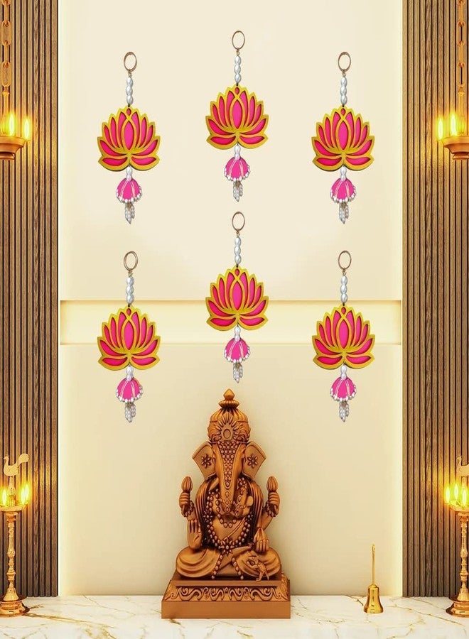 PD Craftozone Pichwai Painting Pine MDF Cutouts,Art and Craft kit for Adults,Lotus Cutouts, MDF Cutouts for Art and Craft.Diwali Decor,Wall Hanging Decor (with Golden Lotus),Engineered Wood - Image 4