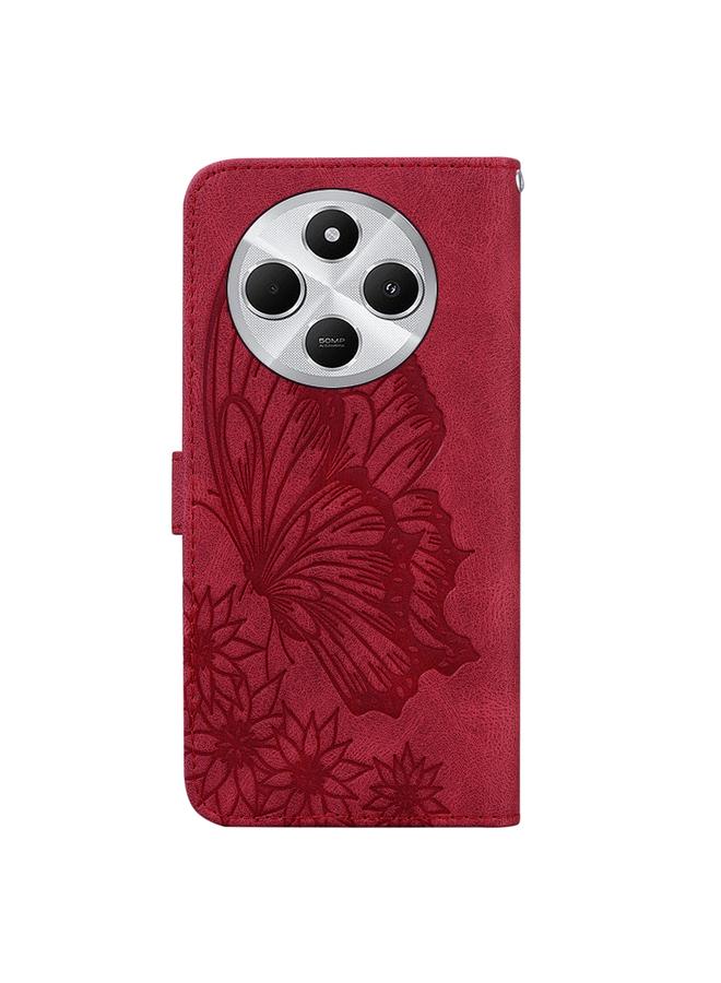 S-TOP Case For Redmi 14C 4G Retro Skin Feel Butterflies Embossing Horizontal Flip Leather Phone Case - Image 3