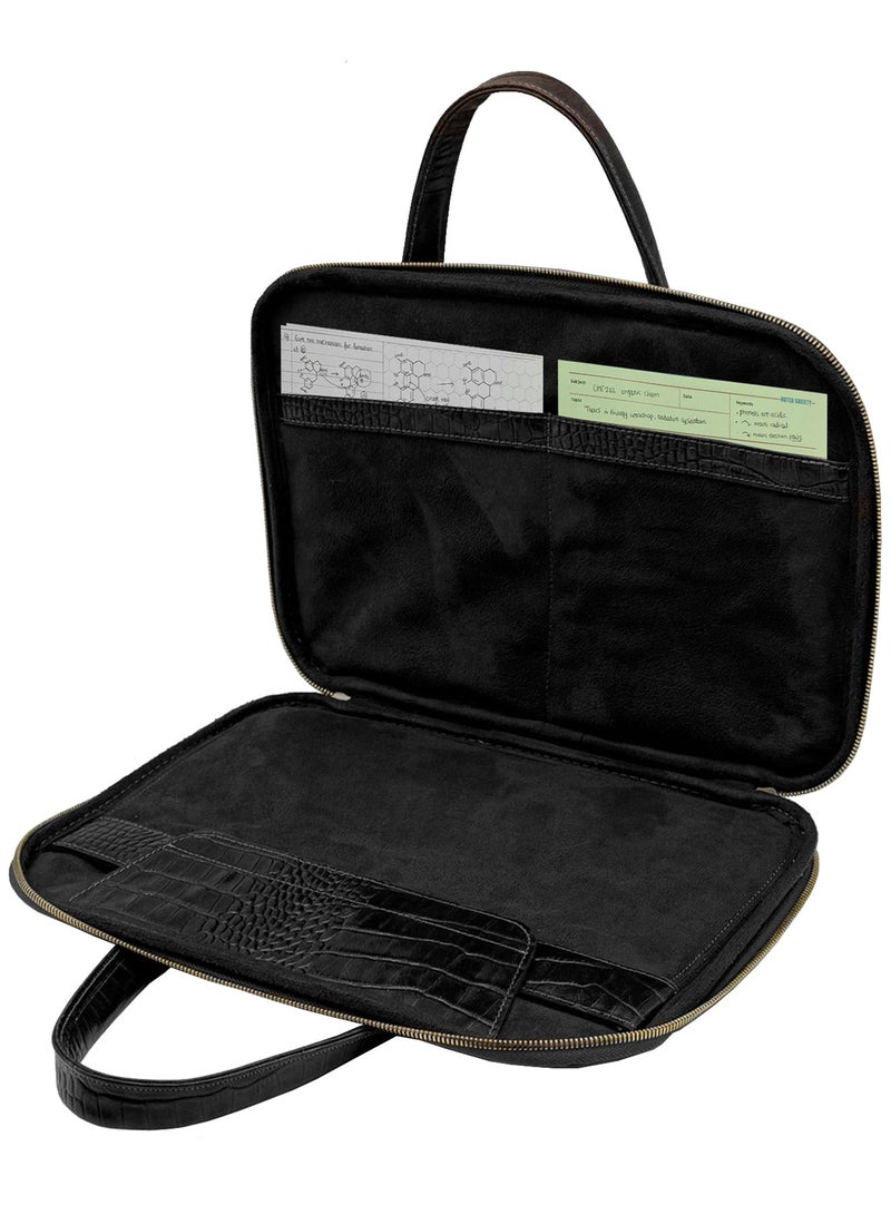 Genuine Premium Leather Bag for Apple MacBook A1278 13 inches – Stylish, Durable, and Protective Black