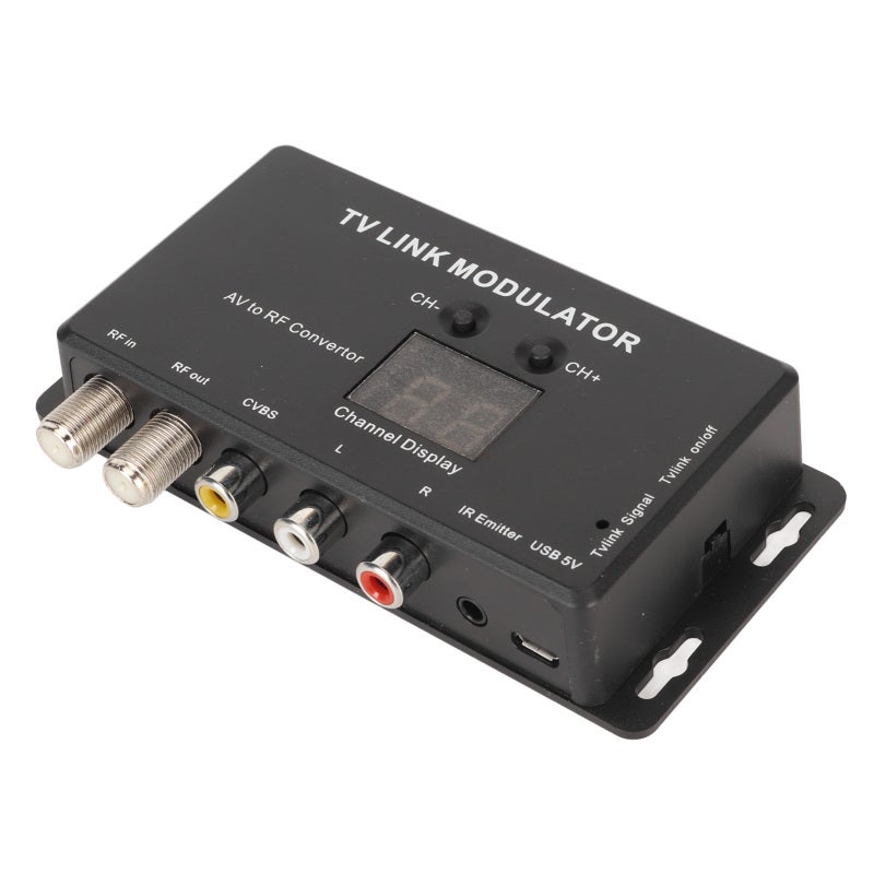 UHF Modulator 471.25-885.25 MHz Frequency Range AV to RF TV Link Modulator with Adjustable Sound Output - Broadcast Standard PCB Circuit IR Extender for Set Top Boxes - Image 4