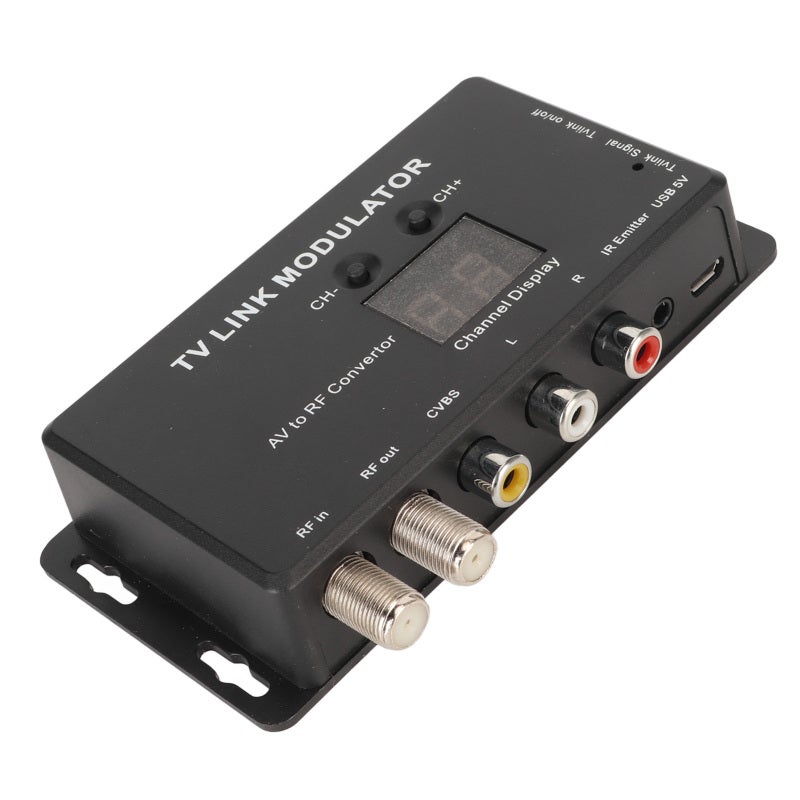 UHF Modulator 471.25-885.25 MHz Frequency Range AV to RF TV Link Modulator with Adjustable Sound Output - Broadcast Standard PCB Circuit IR Extender for Set Top Boxes - Image 3