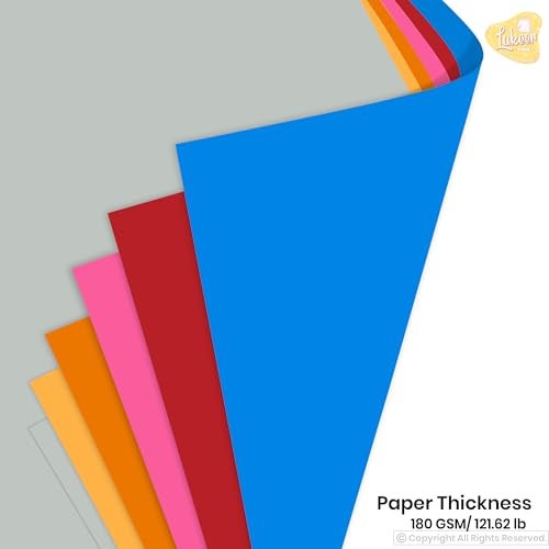 Lakeer A4 Color Paper Pack - 36 Sheets, 12 Vibrant Colors x 3 Sheets Each | 180 GSM | Ideal for Art, Craft, Printing, etc - Image 5