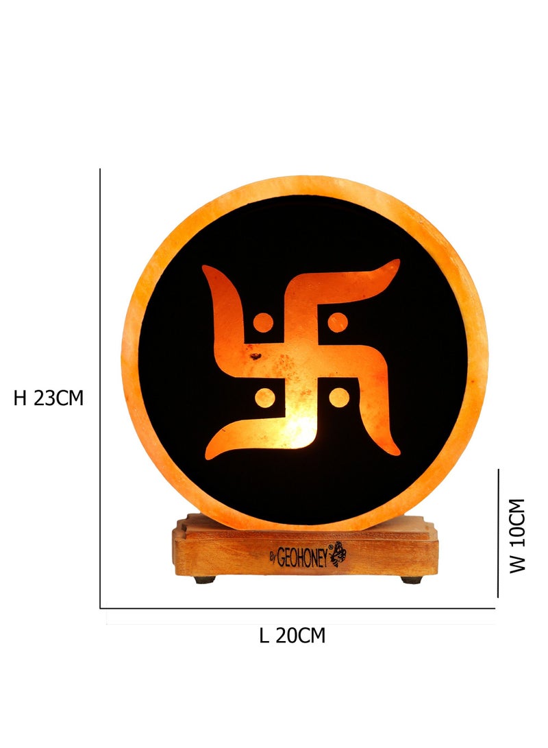 Geohoney - Himalayan Salt Lamp Swastika Sign - Image 3