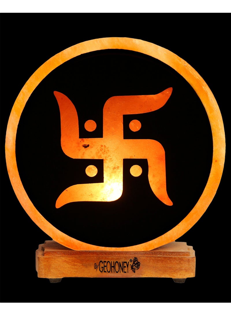 Geohoney - Himalayan Salt Lamp Swastika Sign - Image 4